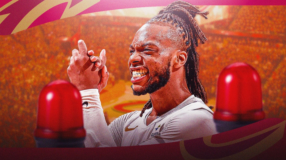 Cavs Darius Garland surrounded by light