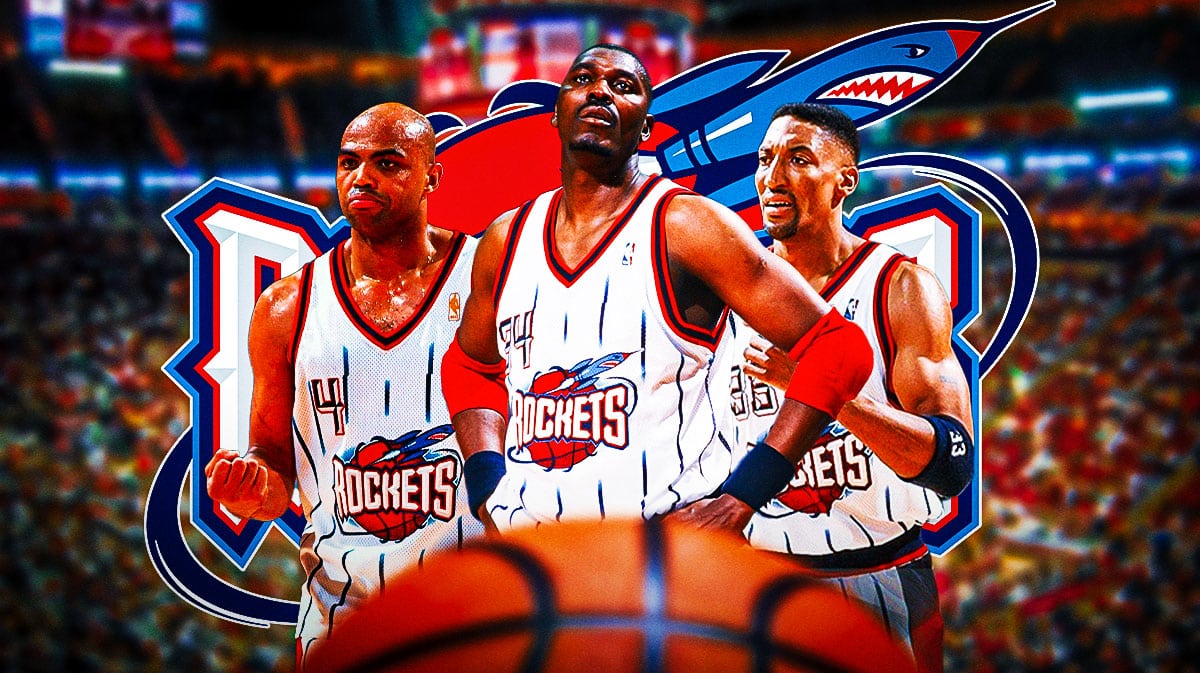 Hakeem Olajuwon, Scottie Pippen, Charles Barkley on Rockets