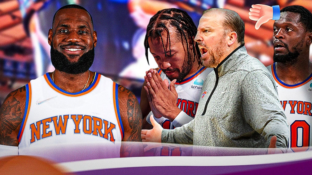 lebron in knicks jersey