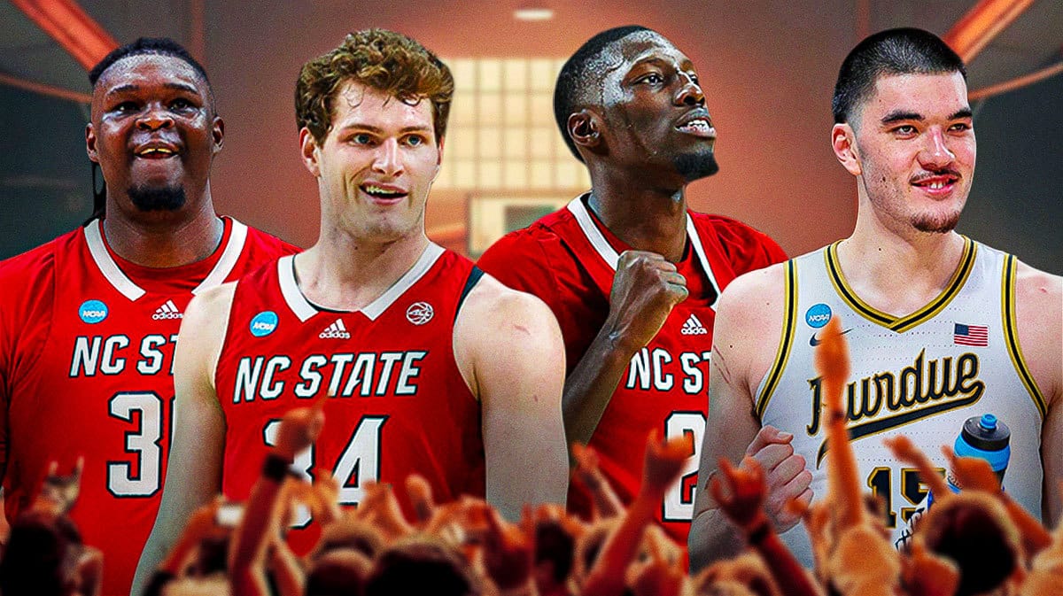 DJ Burns, Ben Middlebrooks, Mohamed Diarra, and Zach Edey