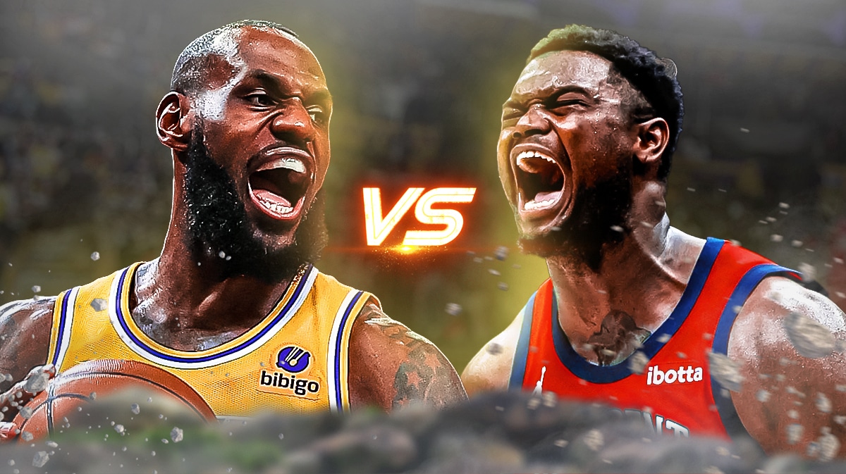 Zion Williamson vs. LeBron James facing head to head like the GodZilla vs Kong
