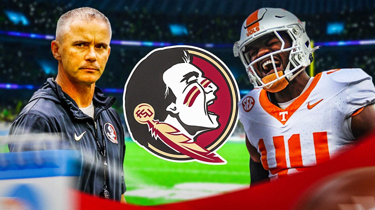 Florida State football head coach Mike Norvell, Tennessee's Elijah Herring