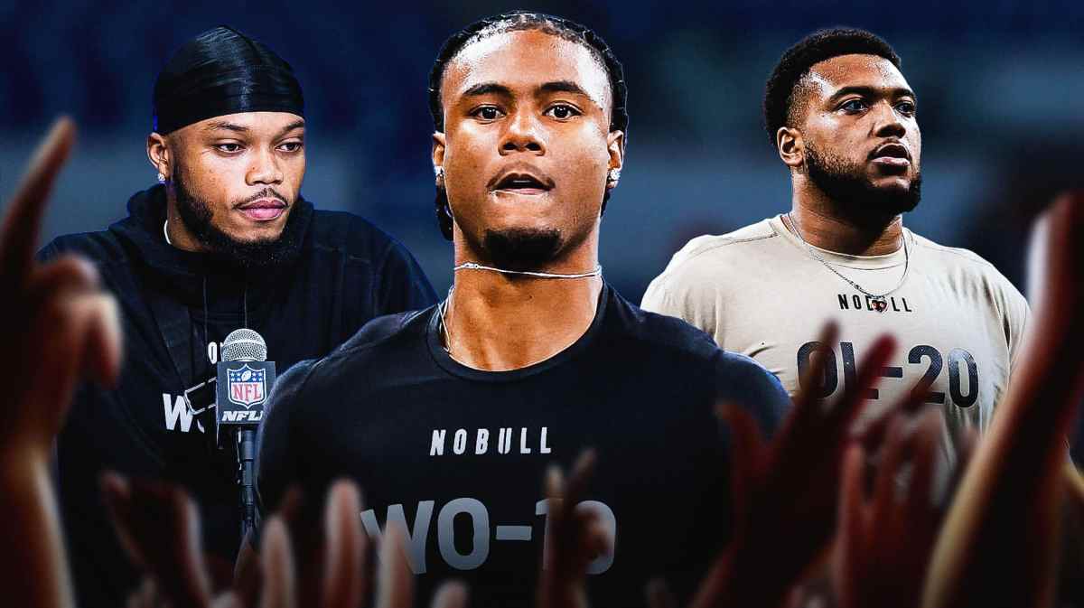 Adonai Mitchell, Troy Franklin, Blake Fisher New England Patriots