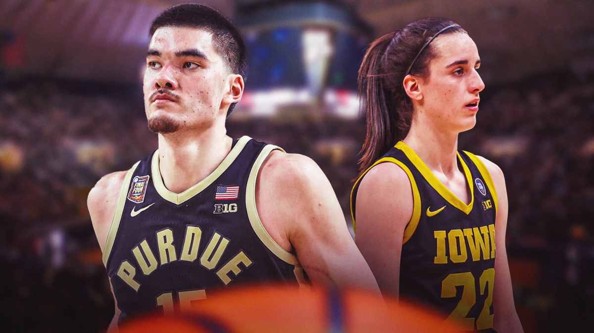 Zach Edey and Caitlin Clark both win Wooden Awards