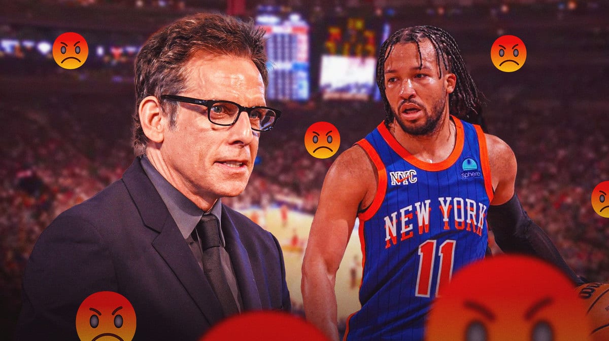 Ben Stiller, Jalen Brunson. Angry emojis