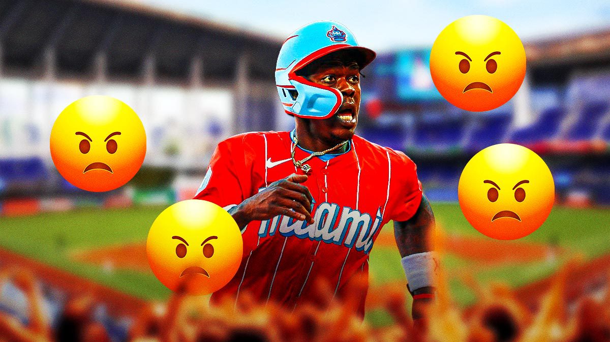 Jazz Chisholm Jr. with angry emojis around him