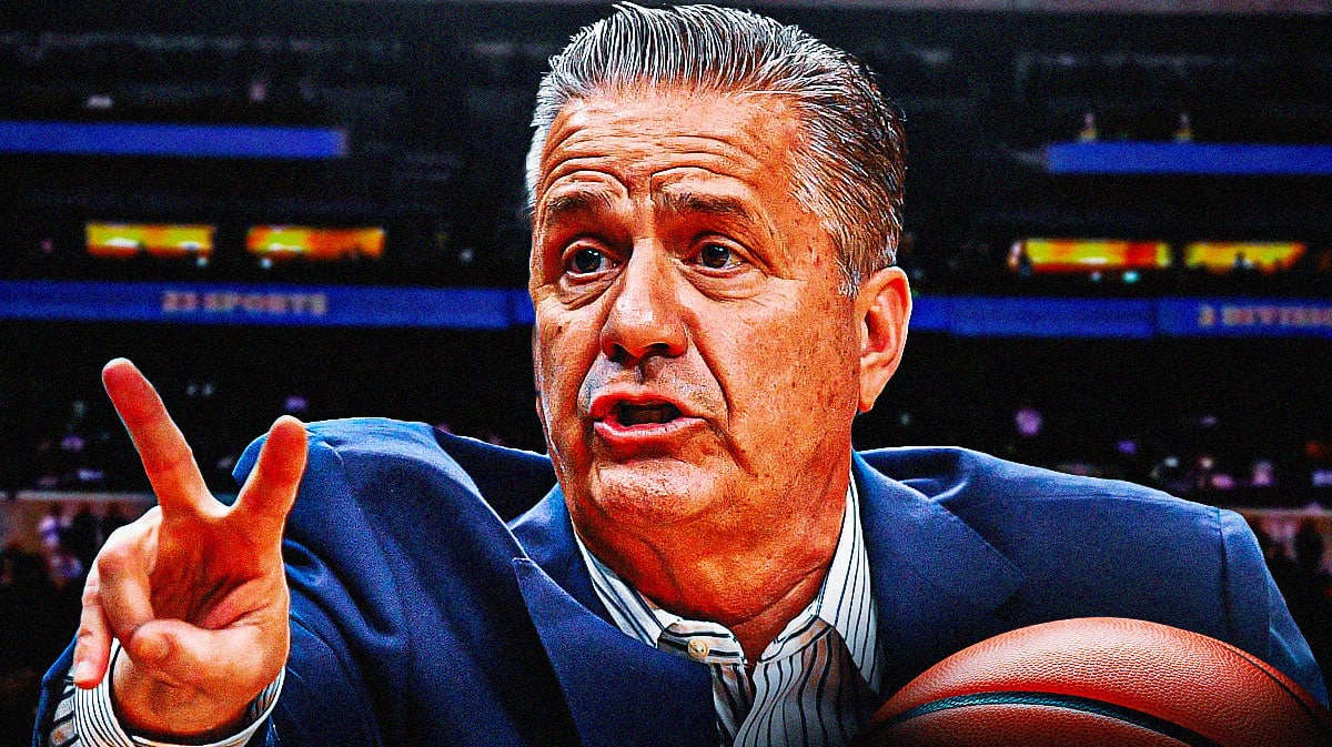 Arkansas coach John Calipari calling a play.