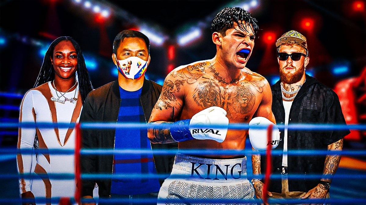 Ryan Garcia, Jake Paul, Manny Pacquiao, Claressa Shields reacting to Garcia's win