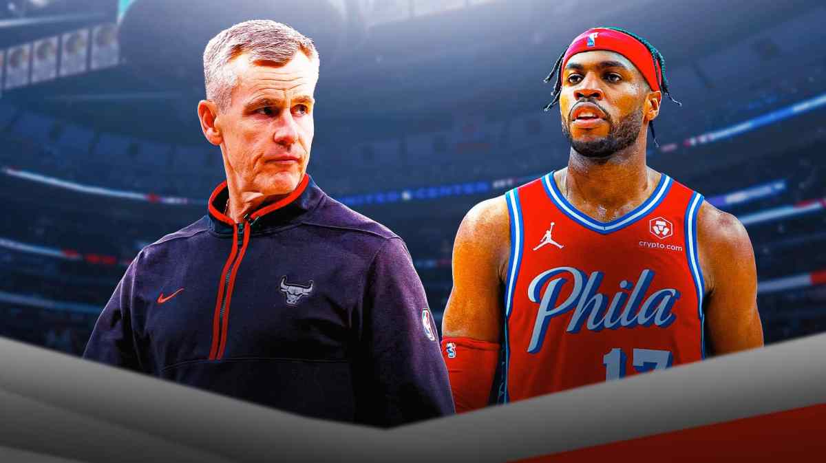 Bulls, Bulls free agency, NBA free agency, Buddy Hield, Bulls offseason, Billy Donovan and Buddy Hield with Bulls arena in the background