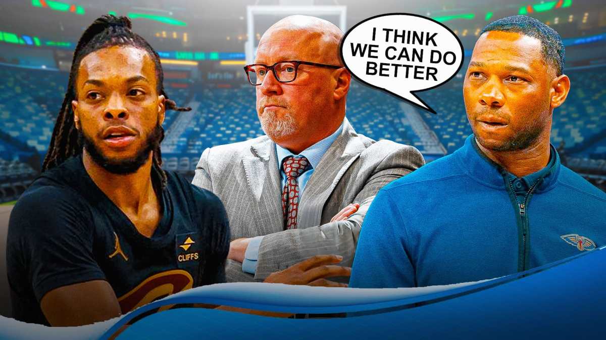 Willie Green telling David Griffin, "I think we can do better" with both facing/looking at Darius Garland.