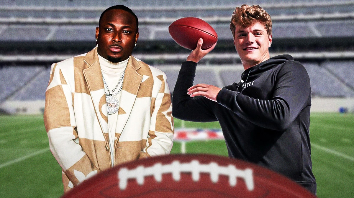 LeSean McCoy on the left, with J.J. McCarthy on the right.