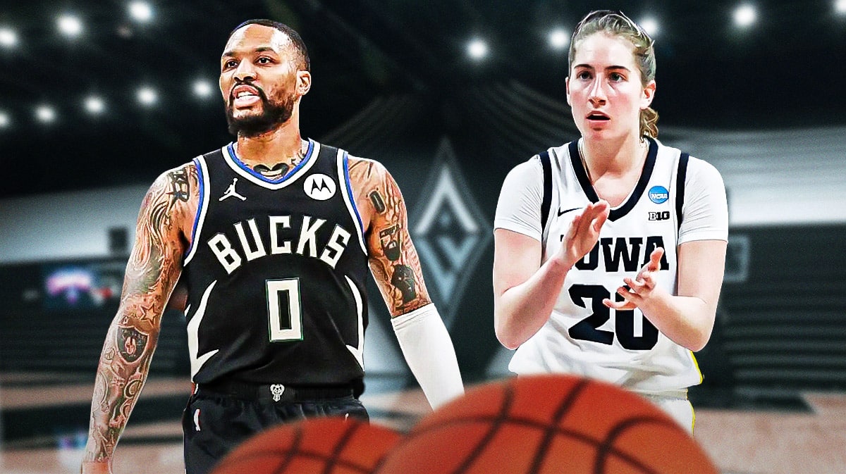 Damian Lillard and Las Vegas Aces Kate Martin, ex teammate of Caitlin Clark