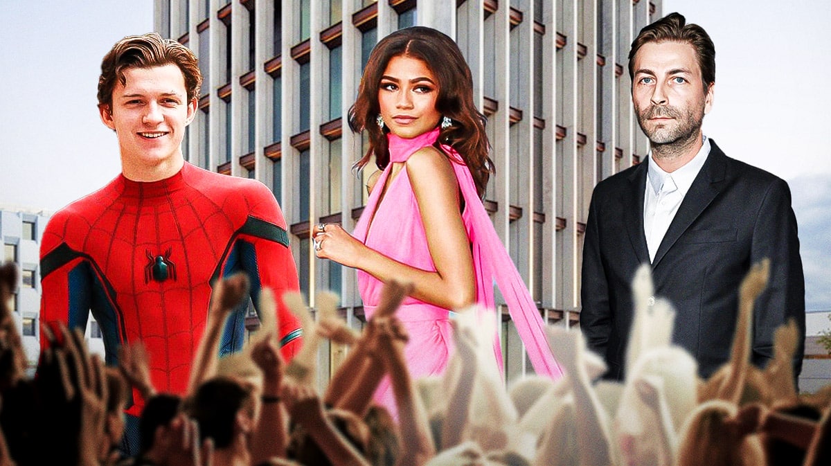 Tom Holland as MCU Spider-Man, Zendaya, and Jon Watts.