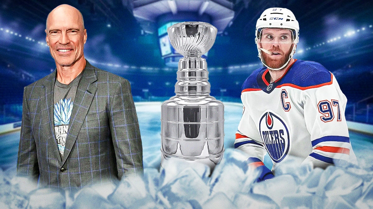 Mark Messier next to Connor McDavid