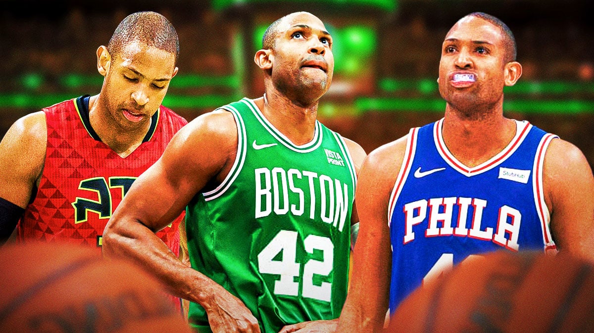 Al Horford playing for the Atlanta Hawks, the Boston Celtics and the Philadelphia 76ers.