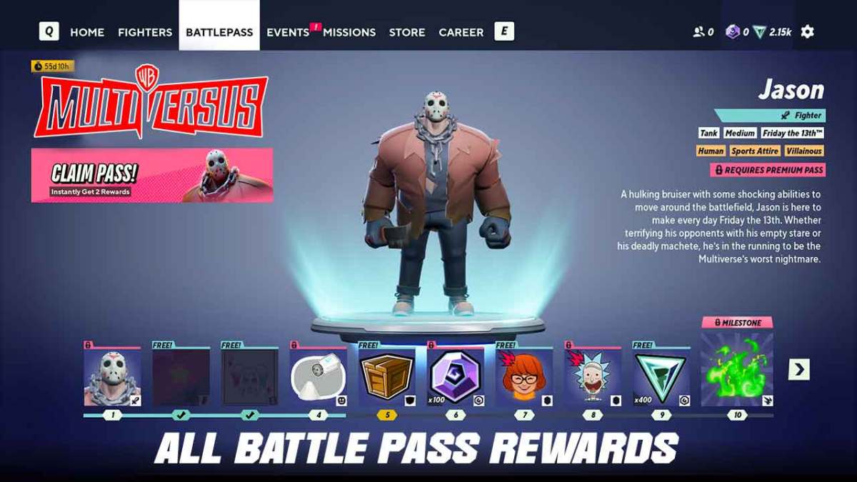 Image of MultiVersus battle pass rewards