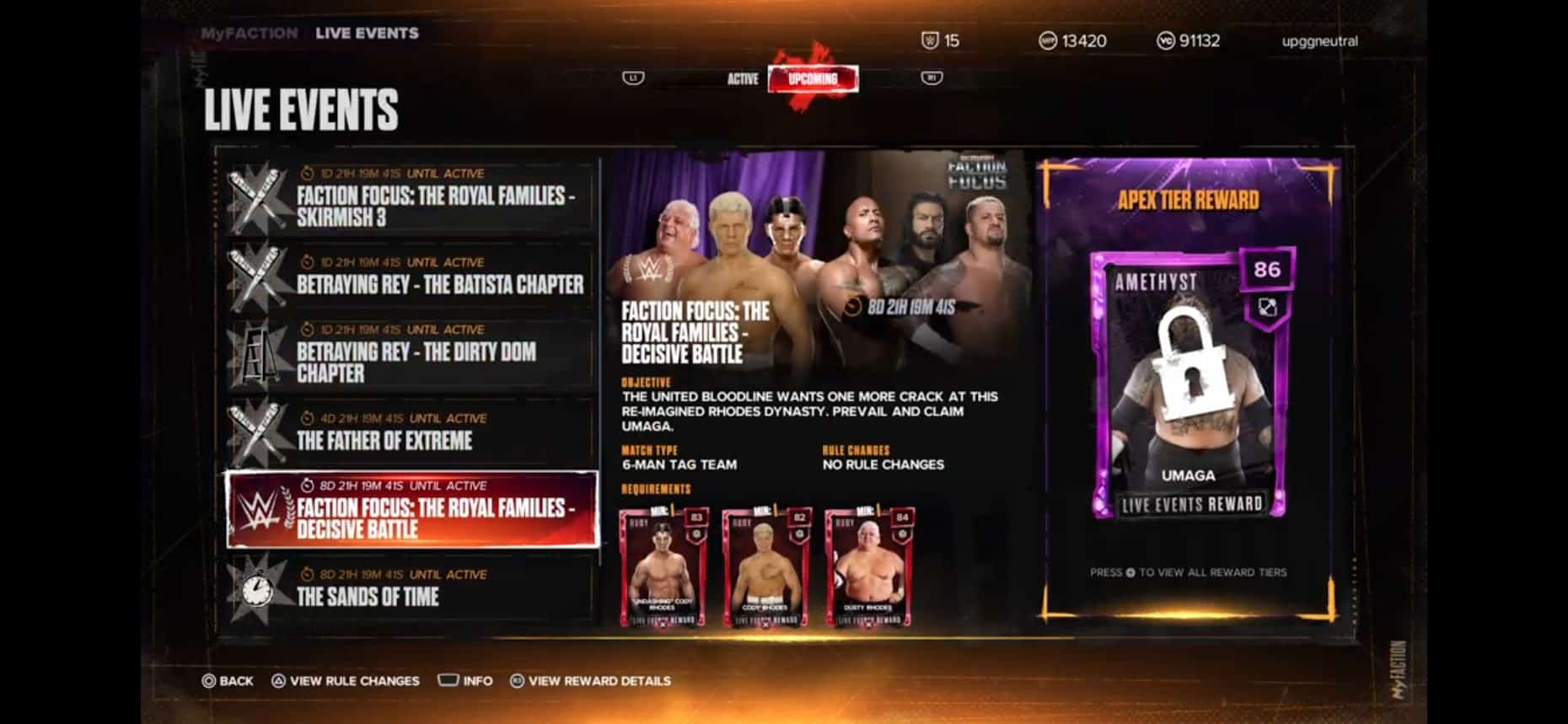 Первая карта WWE 2K24 Amethyst Live Event Umaga появится на MyFACTION