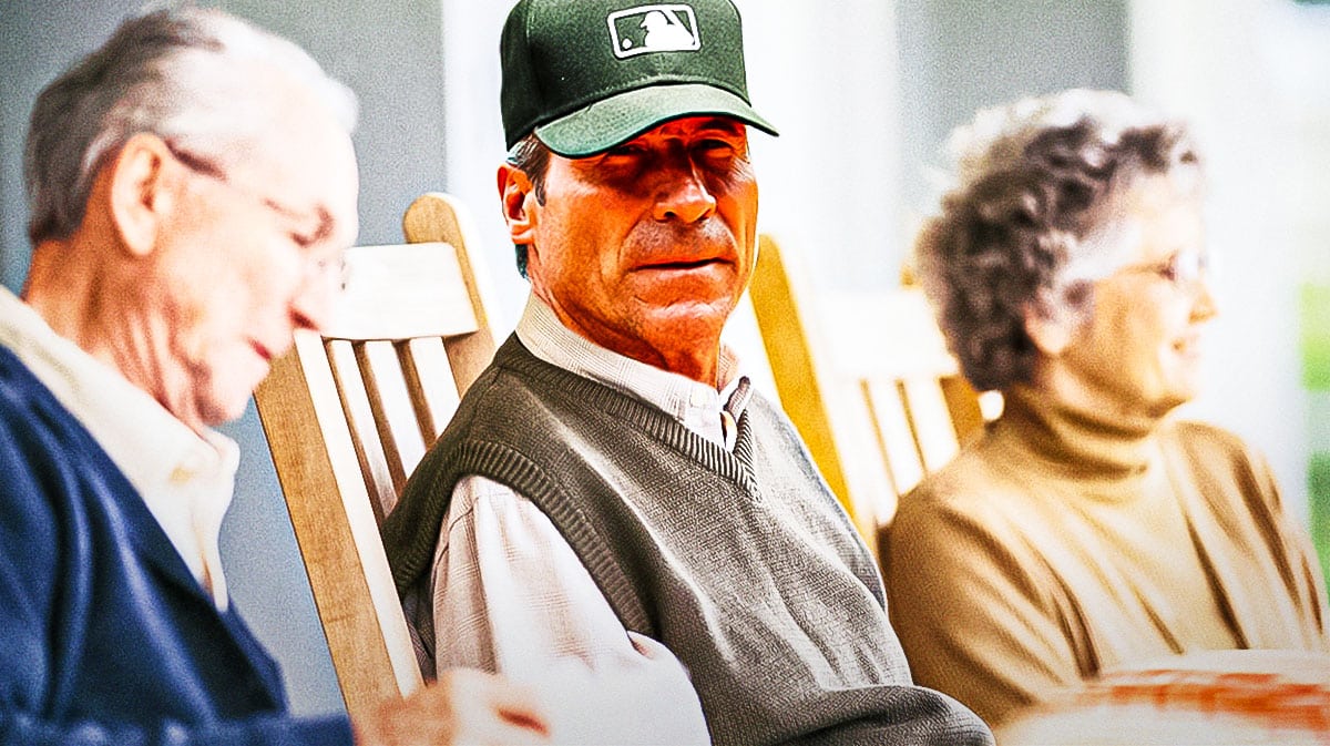 Angel Hernandez as the old guy in the middle