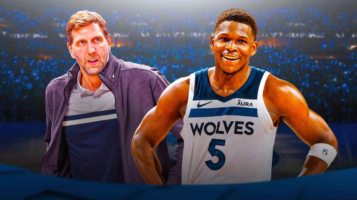 Dirk Nowitzki and the Mavs nation watched Edwards' insane performance.