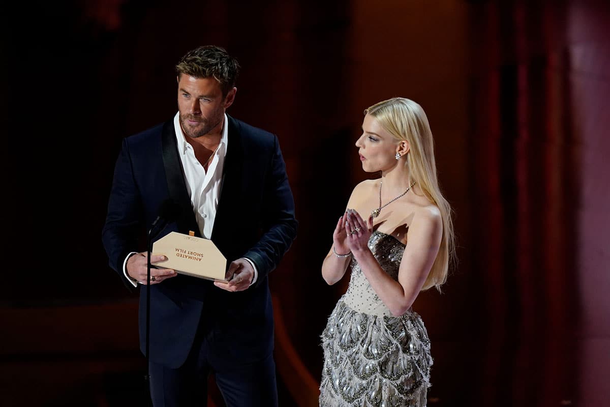 Anya Taylor-Joy and Chris Hemsworth at 2024 Oscars.