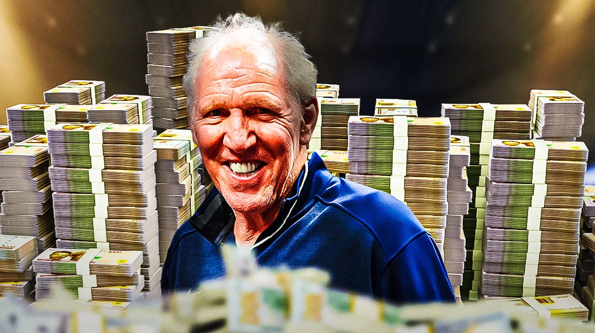 Bill Walton with money around him