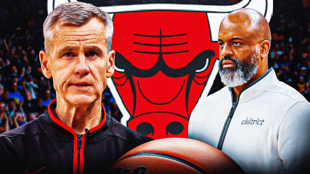 Bulls coach Billy Donovan stands next to ex-Wizards HC Wes Unseld Jr.