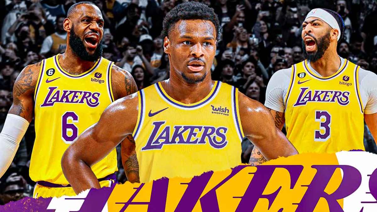 Lakers LeBron James and USC Bronny James amid NBA Draft