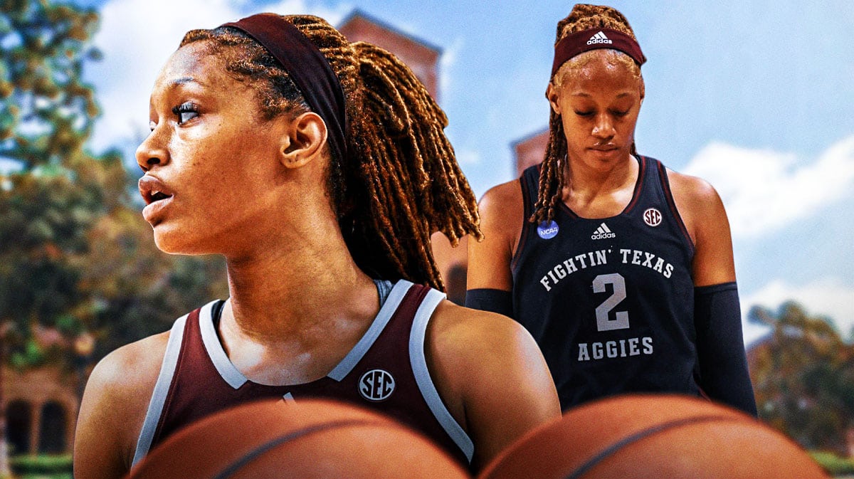 Texas A&M women's basketball player Janiah Barker, in front of the UCLA campus
