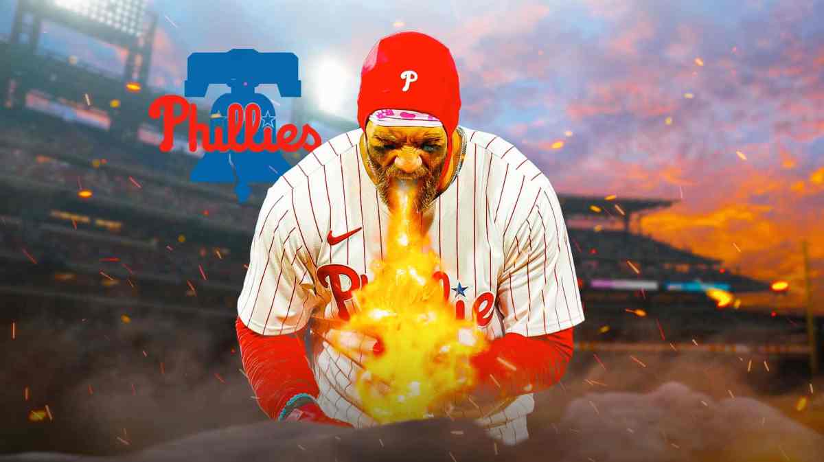 Bryce Harper breathing fire