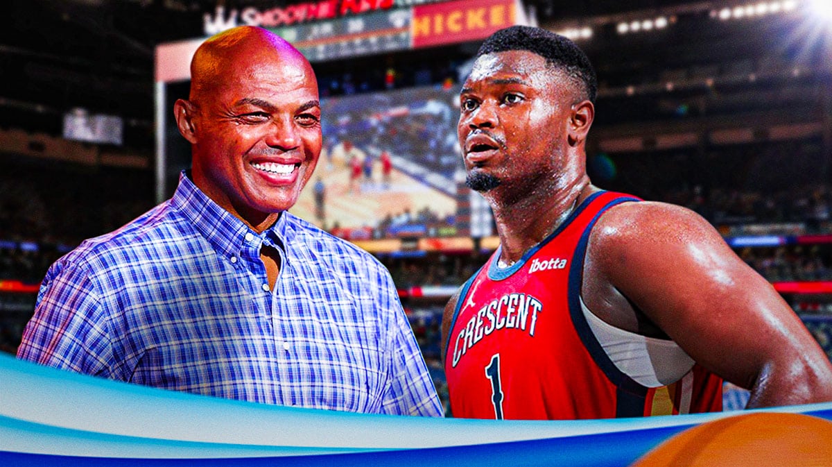 Former NBA player Charles Barkley and New Orleans Pelicans players Zion Williamson