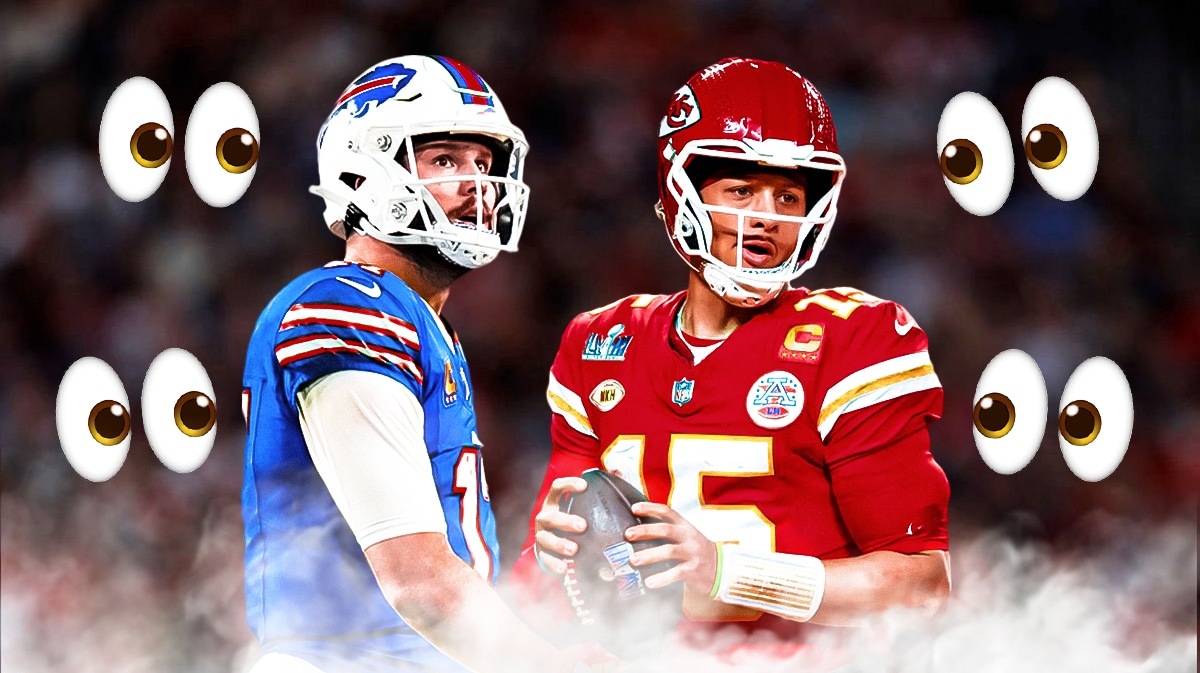 Josh Allen, Patrick Mahomes. Eyeball emojis all around