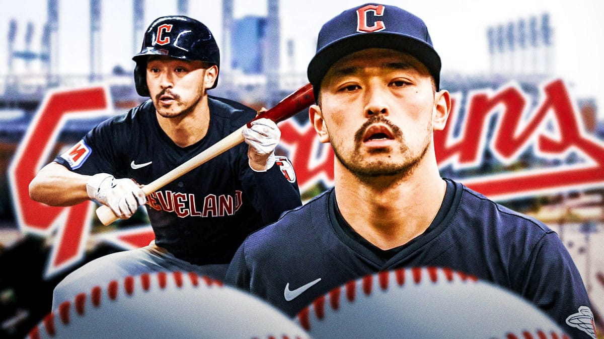 Two images of Guardians Steven Kwan