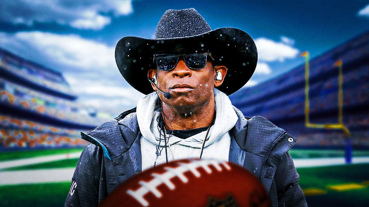 Colorado's Deion Sanders stands in football stadium before 2024-25 season