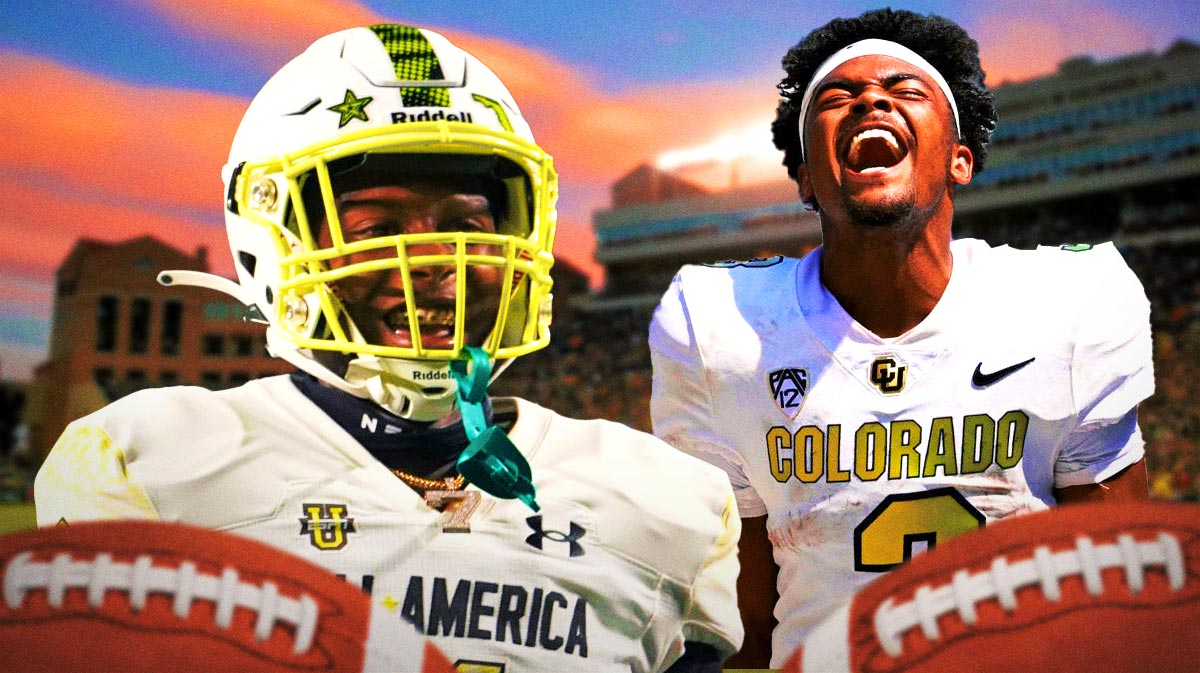 Colorado football, Buffaloes, Cormani McClain, Deion Sanders, Colorado football transfer portal, Dylan Edwards and Cormani McClain with Colorado football stadium in the background