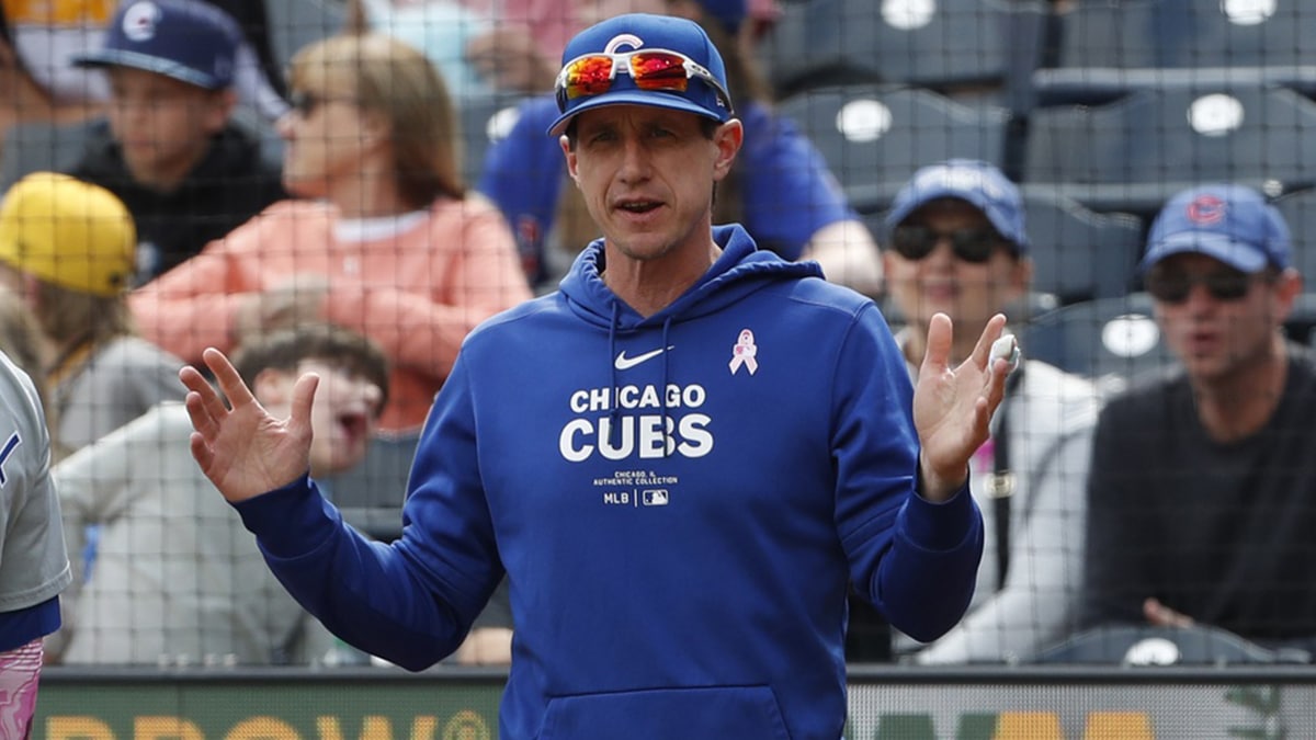 May 12, 2024; Pittsburgh, Pennsylvania, USA; Chicago Cubs manager Craig Counsell (30) reacts against the Pittsburgh Pirates during the seventh inning at PNC Park. 