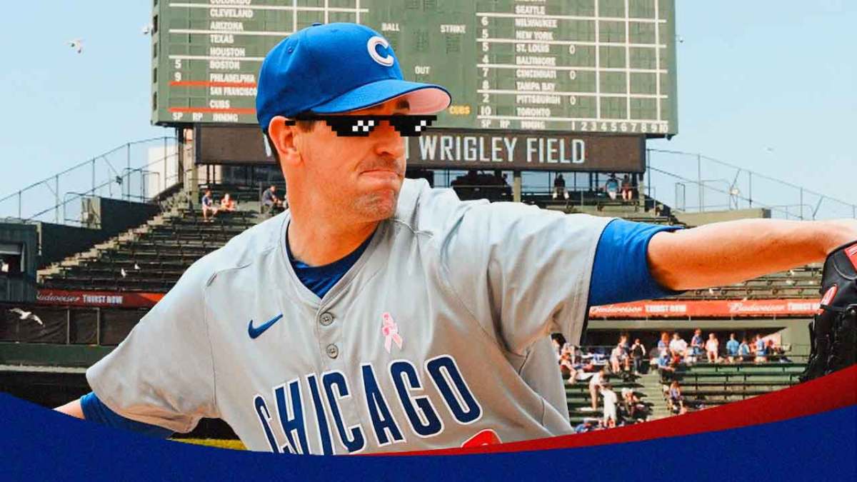Kyle Hendricks (Cubs pitcher) with deal with it shades