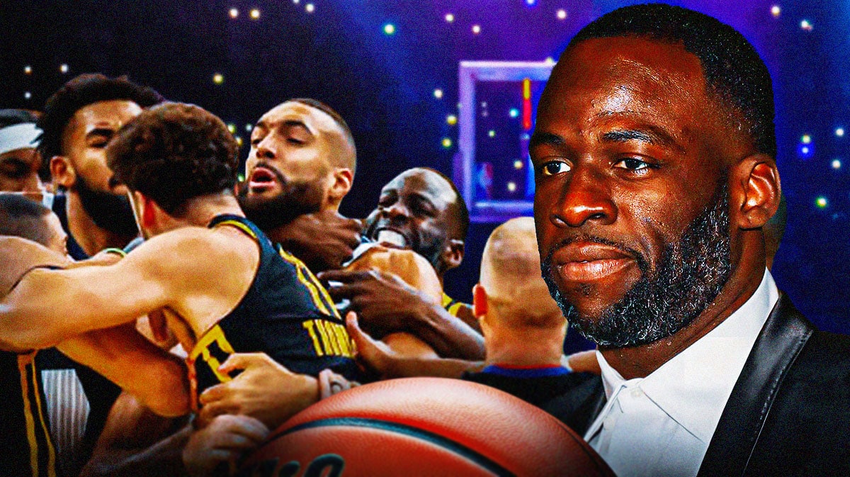 Warriors forward Draymond Green choking out Timberwolves center Rudy Gobert
