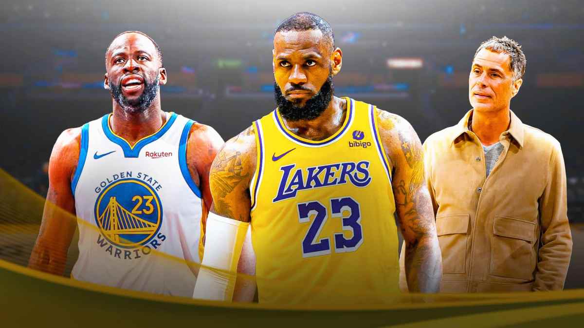 Lakers LeBron James with Warriors Draymond Green after Darvin Ham loss to Nuggets