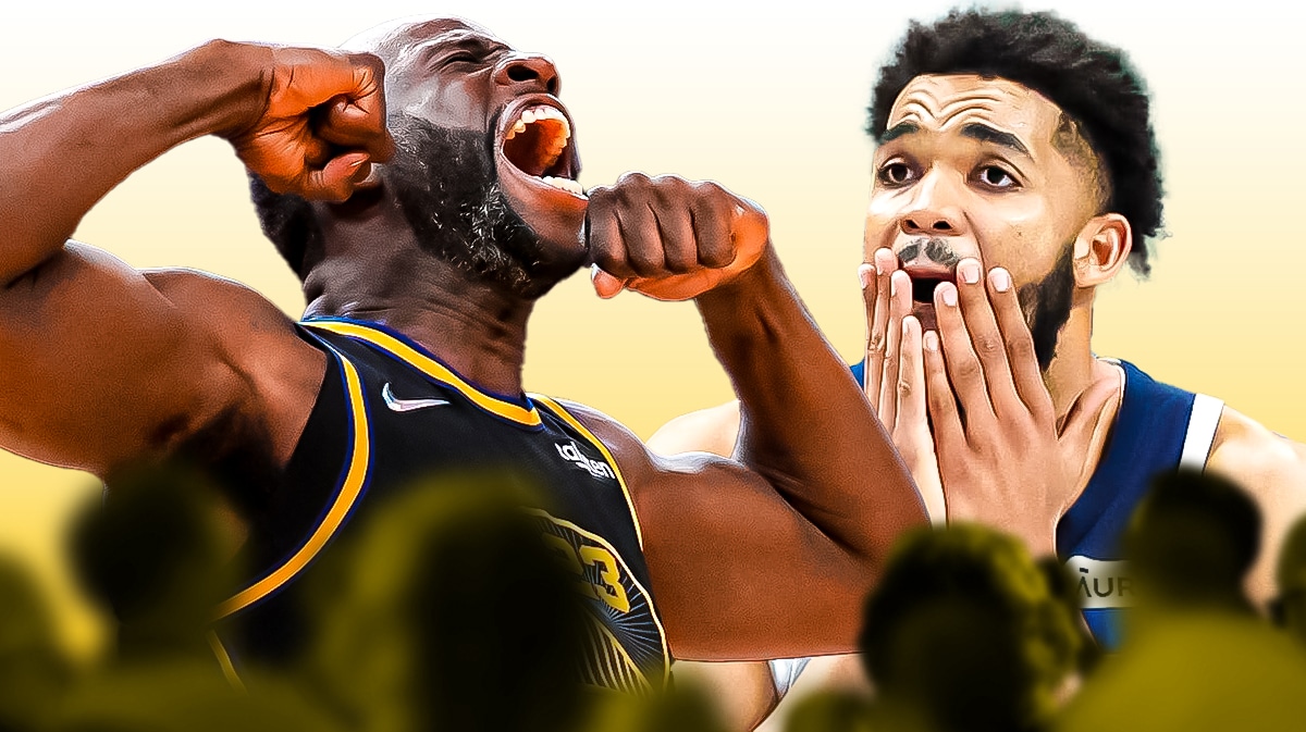 Warriors Draymond Green with Karl-Anthony Towns amid Timberwolves struggles against Mavericks