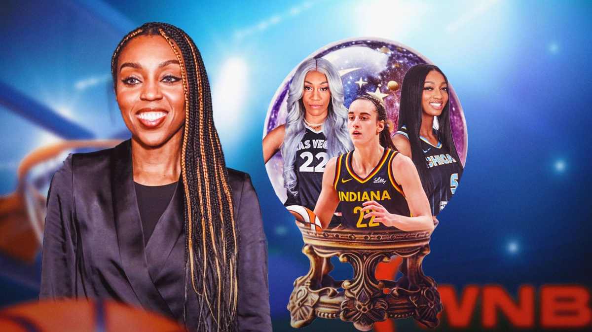 Atlanta Dream co-owner Renee Montgomery, Las Vegas Aces A'ja Wilson, Indiana Fever Caitlin Clark, Chicago Sky Angel Reese