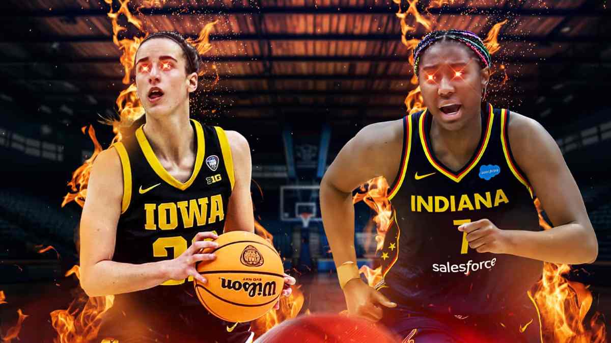 Fever's Caitlin Clark and Aliyah Boston with fire in their eyes