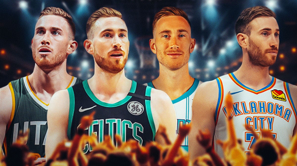 Gordon Hayward playing for the Jazz, Celtics, Hornets and Thunder.