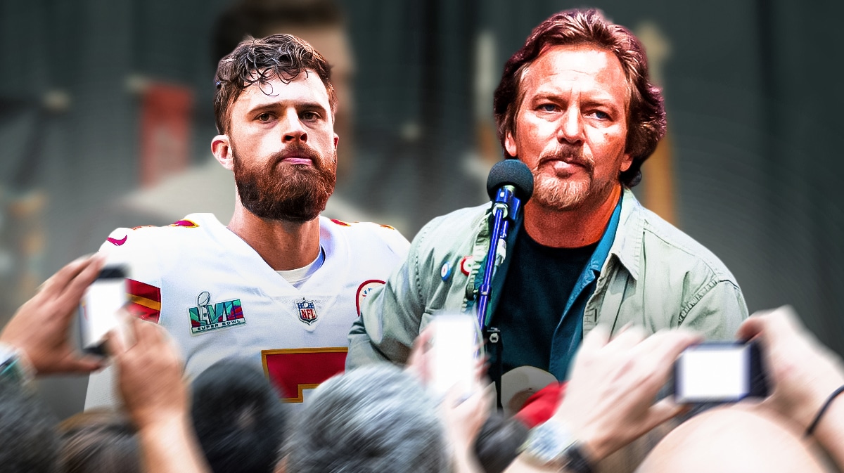 Harrison Butker and Eddie Vedder.