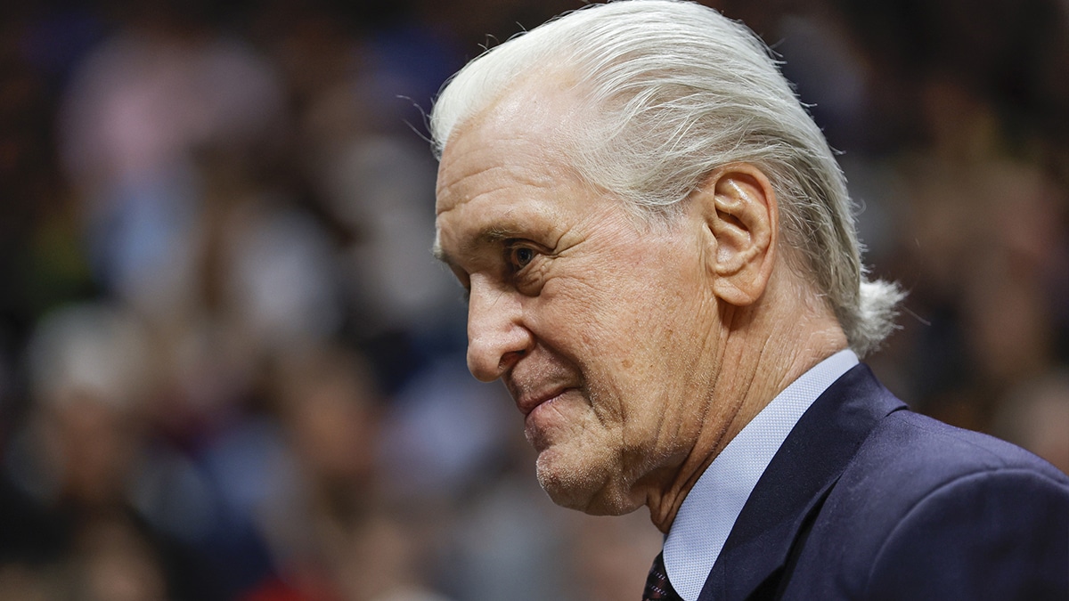 Miami Heat team president Pat Riley looks on during the game between the Miami Heat and the Indiana Pacers at FTX Arena.