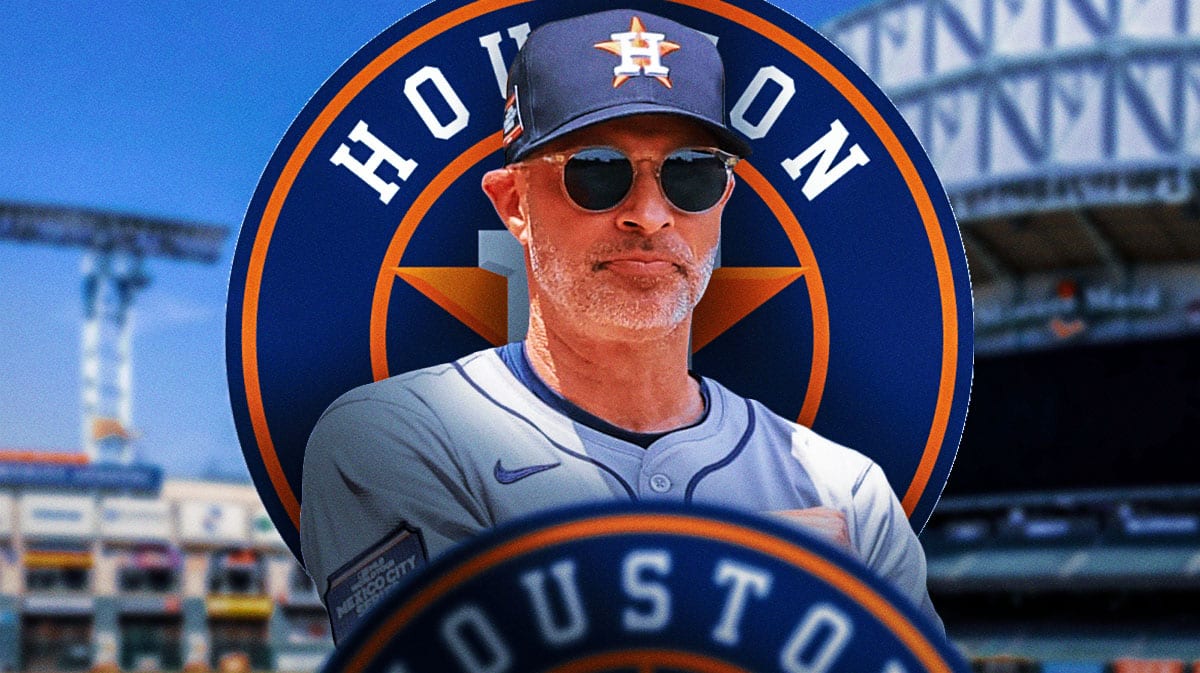 Astros manager Joe Espada looking worried.