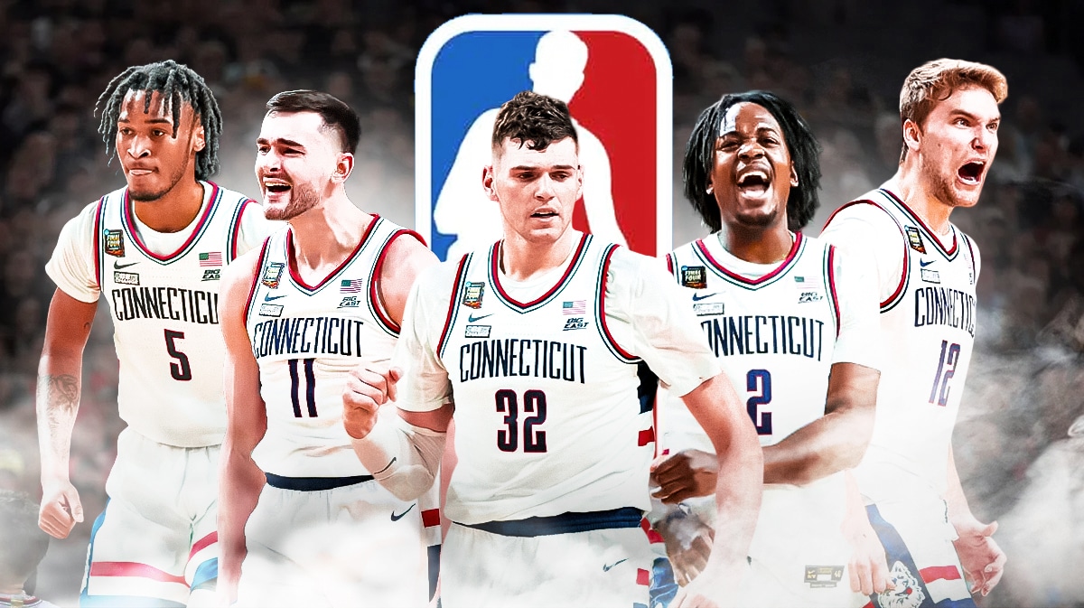 Five UConn Huskies heading to the NBA - Donovan Clingan, Alex Karaban, Tristen Newton, Stephon Castle and Cam Spencer