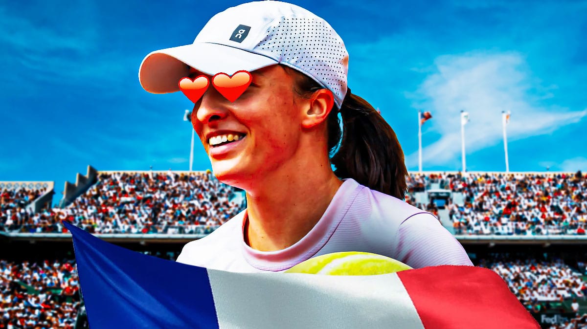 Iga Swiatek with the French Flag