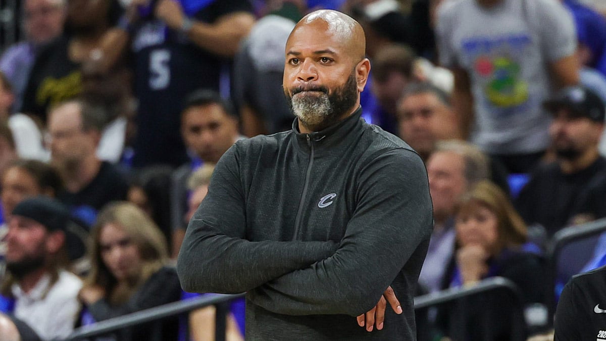 Cleveland Cavaliers head coach JB Bickerstaff looks on against the Orlando Magic during the second quarter of game six of the first round for the 2024 NBA playoffs at Kia Center. 