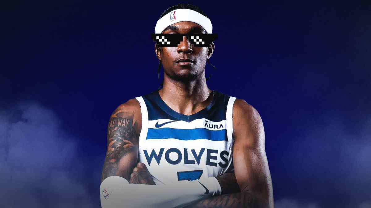 Jaden McDaniels (Timberwolves) with deal with it shades
