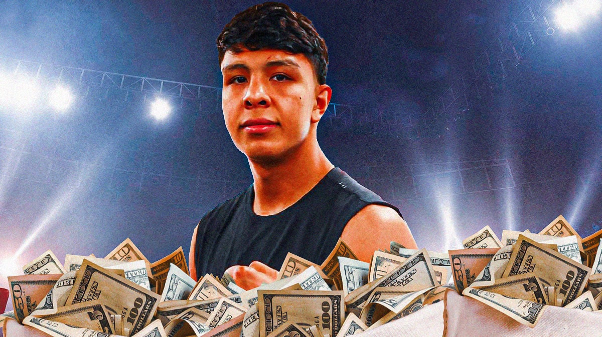 Jaime Munguia's with money around him